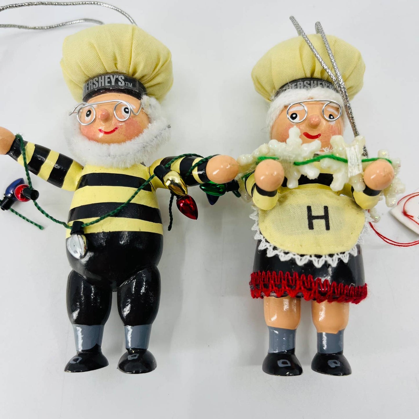Kurt Adler Hershey's Collector Series  Elf Ornaments 2003 NWT Boy & Girl SB6