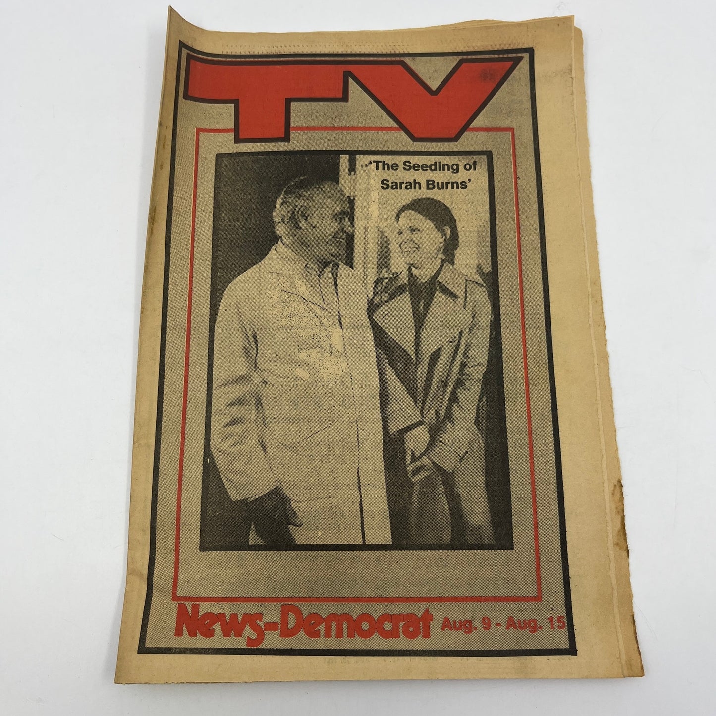 1981 Aug 9 Bellville IL News-Democrat TV Listings The Seeding of Sarah Burns L4-1