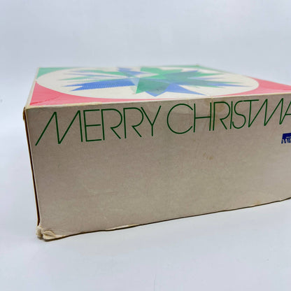 Vintage Montgomery Wards Christmas Gift Box 8 x 8 x 3 1/2” TE4