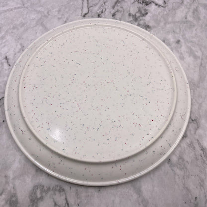 MCM Imperial Ware Speckled Confetti White Dinner Plate Set Melmac Malamine TA3