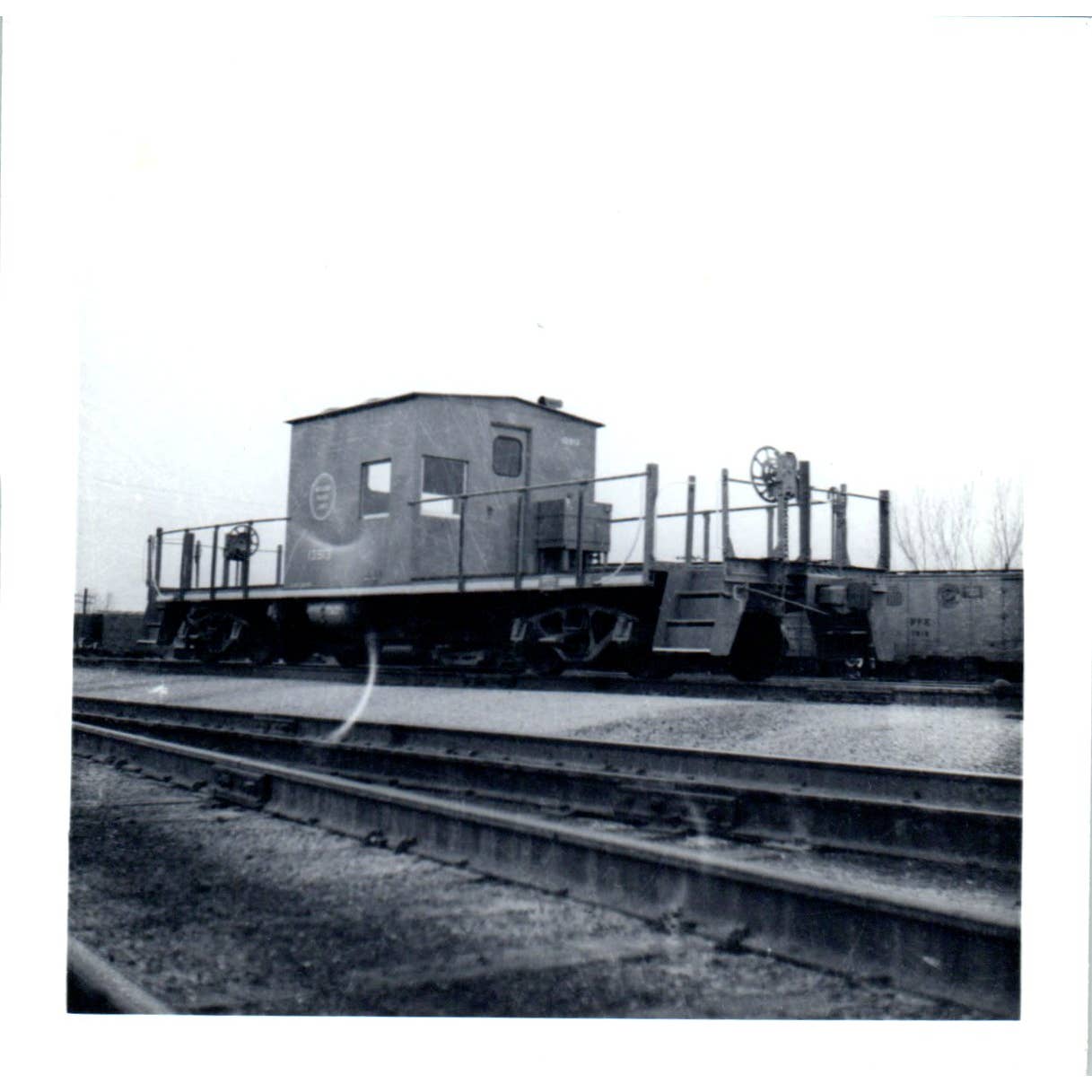 Vintage Photograph Indiana Eastern Railroad Liberty IN Train Caboose 4" SE5