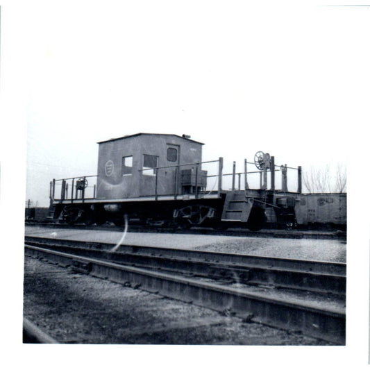 Vintage Photograph Indiana Eastern Railroad Liberty IN Train Caboose 4" SE5