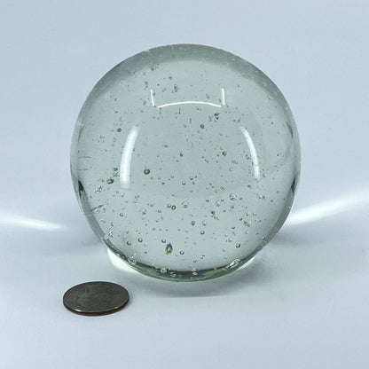 Vintage Large Bubble Glass Paperweight 4” TE3