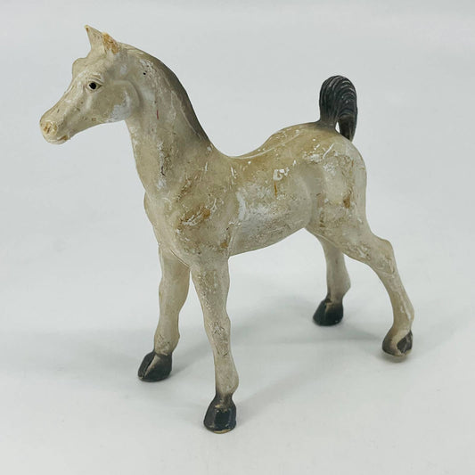 Vintage Imperial Toy Horse White Figure Figurine 5” TB6