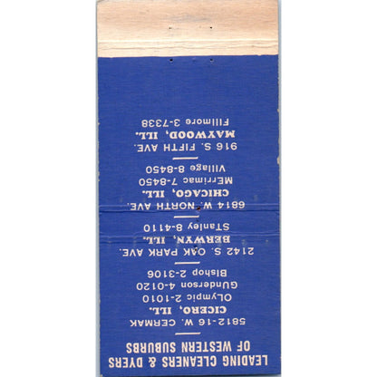 National Cleaners and Dryers Inc Eagle Advertising Matchbook Cover MM9-6