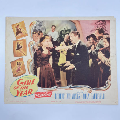 1950 GIRL OF THE YEAR Movie Lobby Card Robert Cummings Joan Caulfield 11x14 FL3