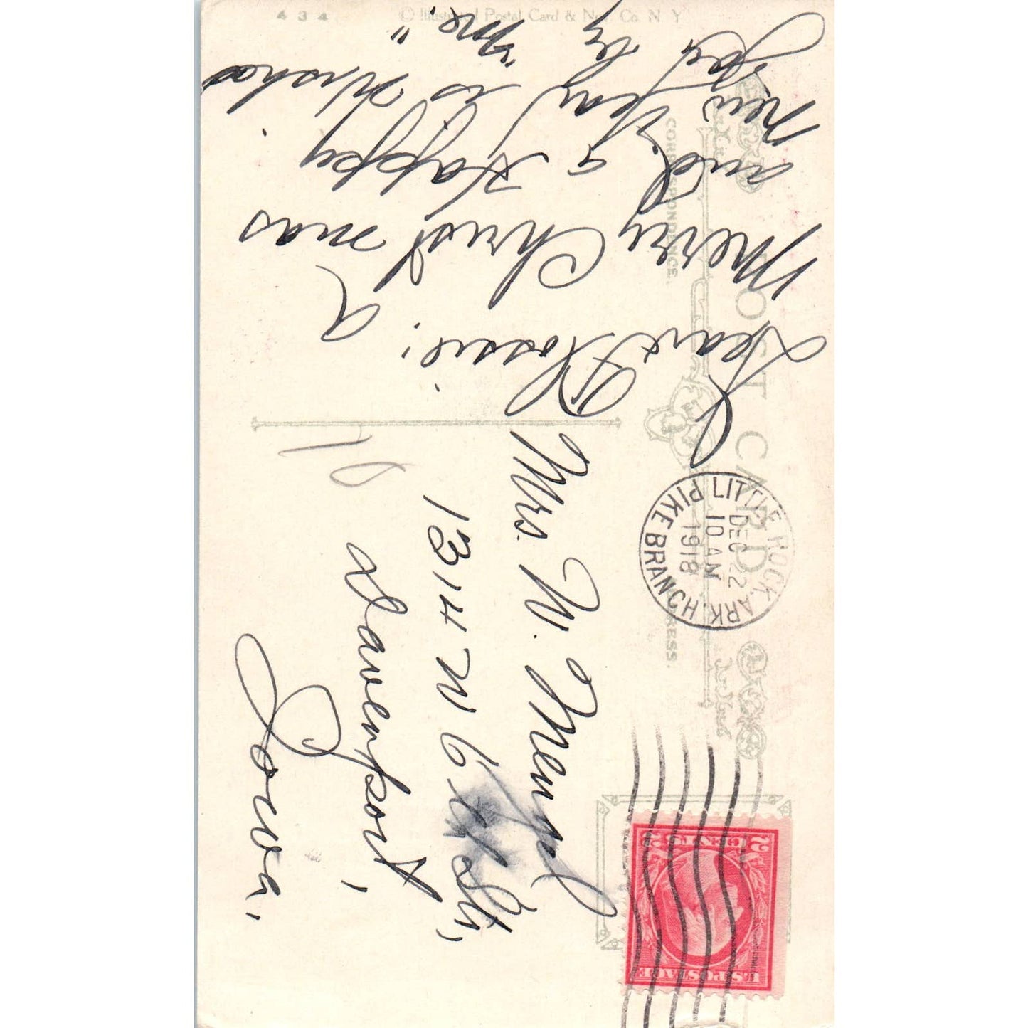 1918 WWI US Army Christmas Wishes Original Postcard TK1-26-1