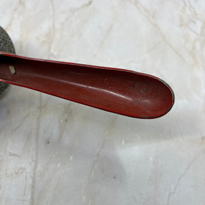 Vintage Kitchen - Red Enamel Potato Rice Ricer Masher - 1950's TC9