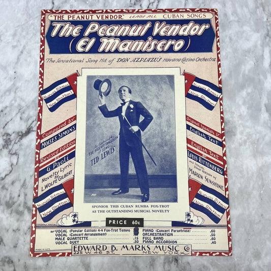 The Peanut Vendor (El Manisero) 1931 Ted Lewis Sheet Music TI1