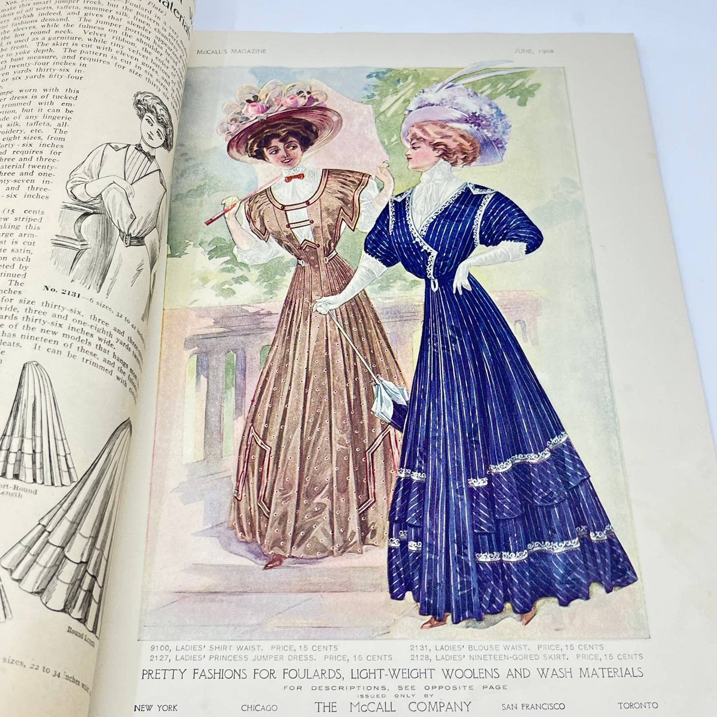 McCall's Magazine June 1908  Victorian Fashion Dressmaking TF7