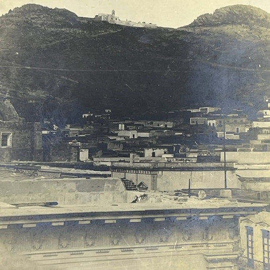 1903 Original Sepia Photograph View of Zacatecas and La Bufa Mexico AC7