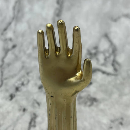 Hand Trophy Statue Acrylic Gold Tone 5.5” TK2