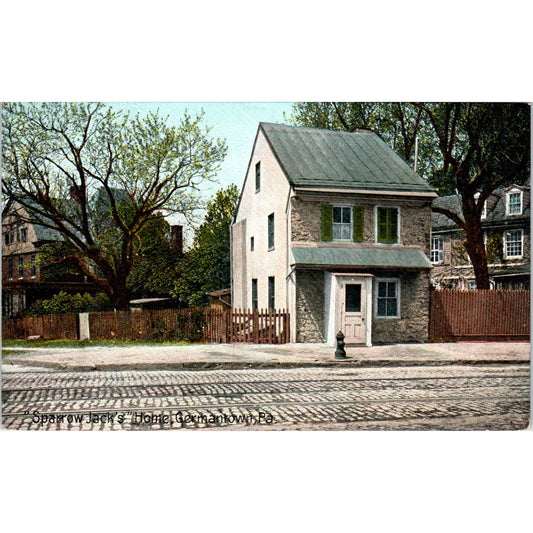 Antique Postcard Sparrow Jack's Home Germantown PA TD9-P1