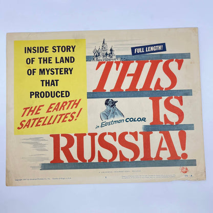 1957 THIS IS RUSSIA! Movie Lobby Card #1 Carey Wilson Universal 11x14” FL3
