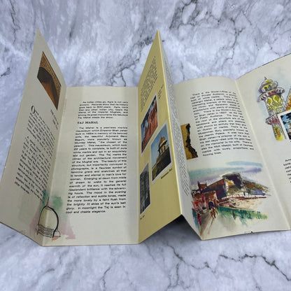 1965 India City of the Taj Travel Brochure Hotels Map Fold Out Booklet L1-4
