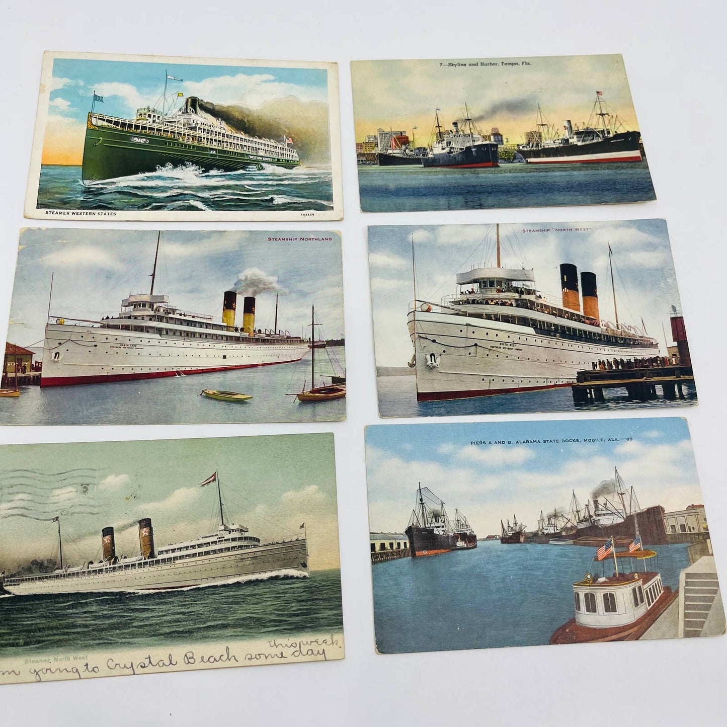 Early 1900s Vintage LOT OF 24 Photo Post Cards Steamships EA3