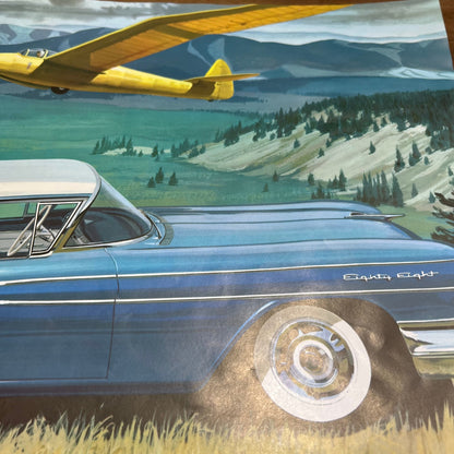 1958 Oldsmobile 14” Color Sales Brochure NinetyEight Starfire Super 88 V40-4