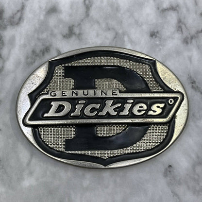Genuine Dickies Belt Buckle Black Enamel Metal Oval 3.25x2.25 SA2