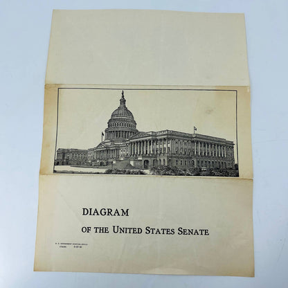 1940 Diagram of the United States Senate 76th Congress C10