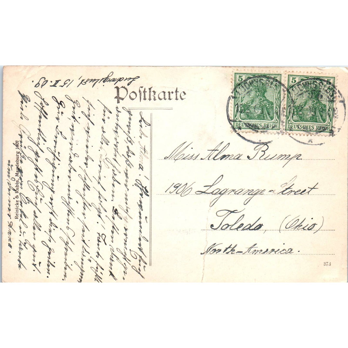 Goldberg Citizens' School Germany Original Postcard TK1-P1