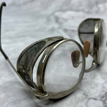 Antique Safety Goggles Steampunk Welders AO American Optical w/ Case TA9
