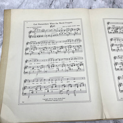God Remembers When the World Forgets Carrie Jacobs-Bond 1913 Sheet Music TK2-SM