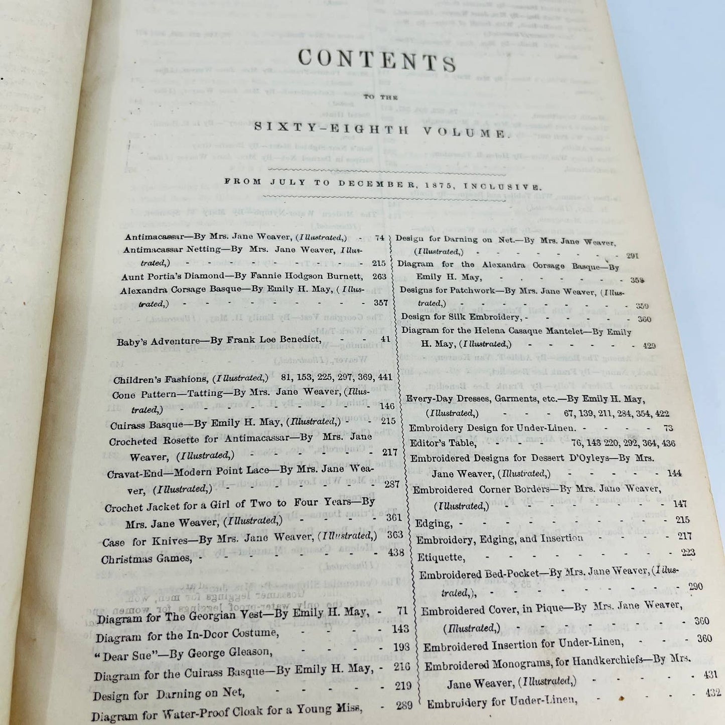 1875 PETERSON'S  MAGAZINE Jan-Dec Leather Bound Victorian Fashion Embroidery BA3