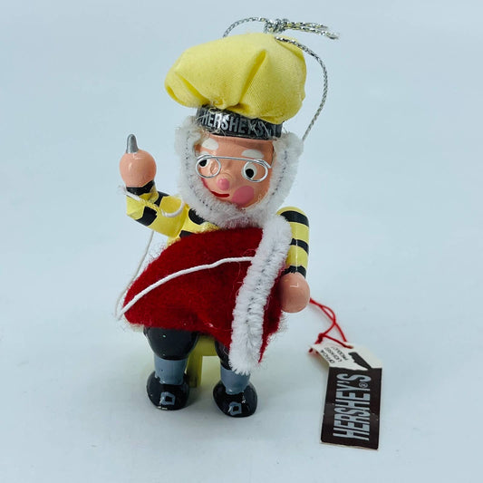 1999 Hershey's Kurt Adler Wooden Sewing Santa Elf Christmas Ornament w/Tag SB6