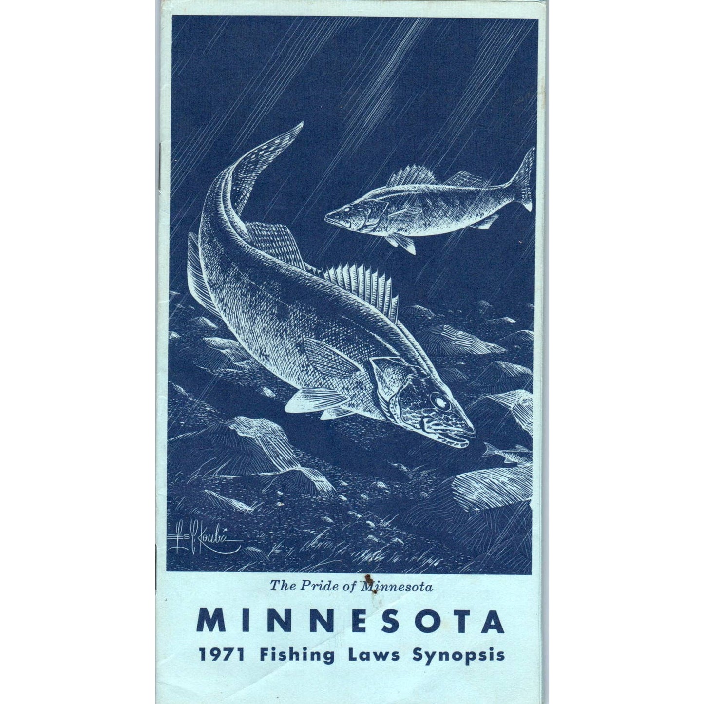 1971 Minnesota Fishing Laws Synopsis Booklet Brochure SE5