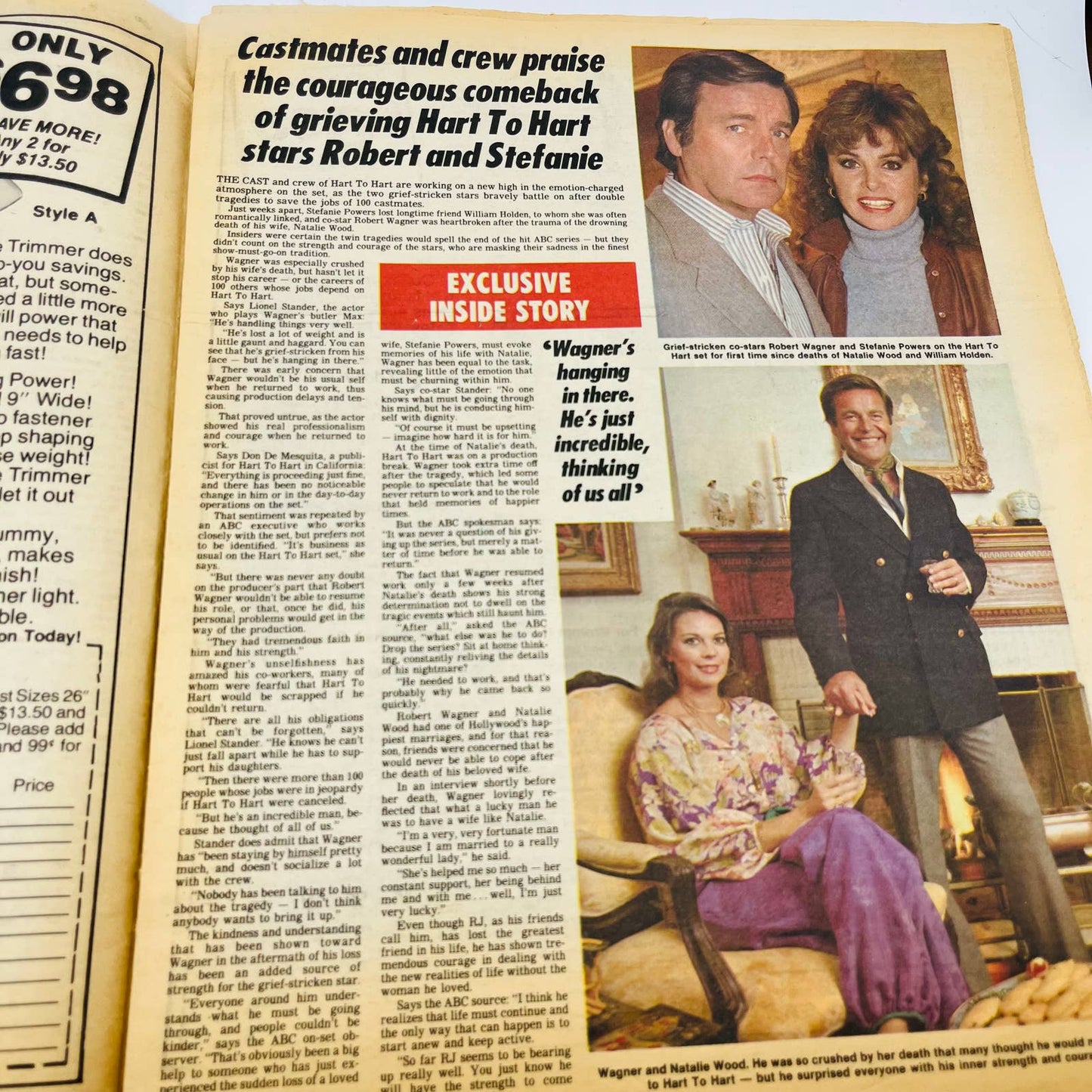 The Star Tabloid 1982 Robert Wagner Liz Taylor Bo Derek Lama Turner FL2