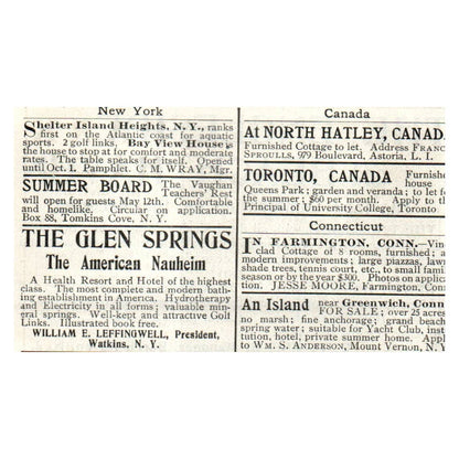 The Engleside and Beach Haven R.F. Engle NJ - 1903 Original Ad TJ7-S