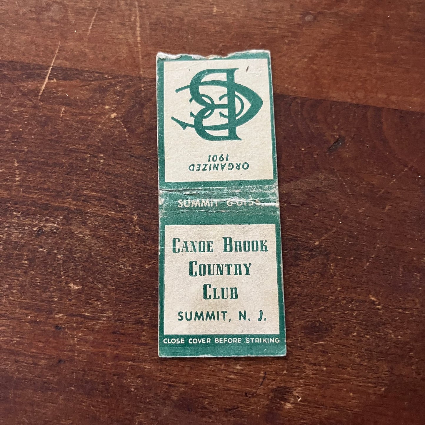 Canoe Brook Country Club Summit NJ Advertising Matchbook Cover SB3-M6