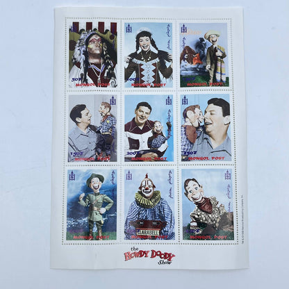 Mongolia - 1998 The Howdy Doody Show - Sheet of 9 Stamps Mongol Post AB3