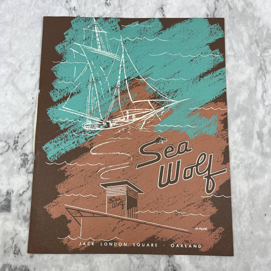 1953 Sea Wolf Restaurant Menu Jack London Square Oakland CA TD8
