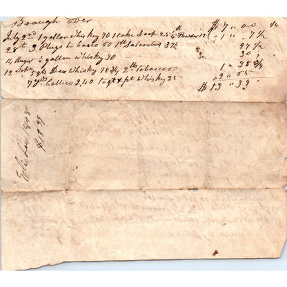1848 Handwritten Receipt Eli Lee to J.A Bransford Westover Covington Co AL AD6