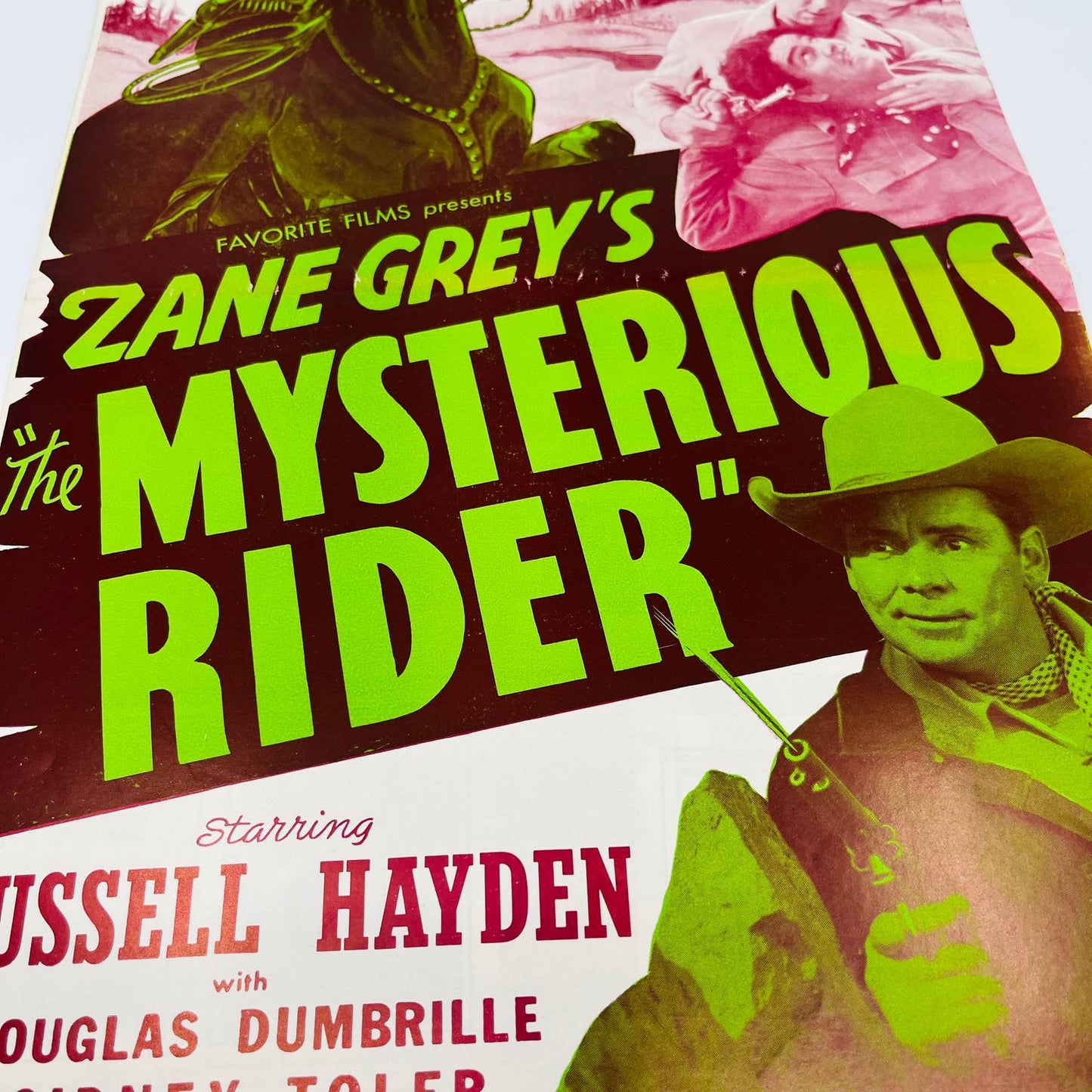 Zane Grey's The Mysterious Rider  Pressbook Poster Russell Hayden 11x17 FL1