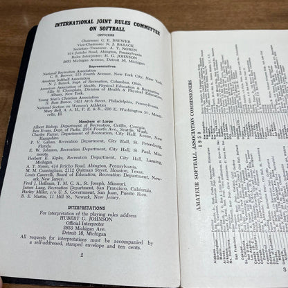 1950 Softball Rules Booklet Louisville Slugger Ted Williams Jackie Robinson A1