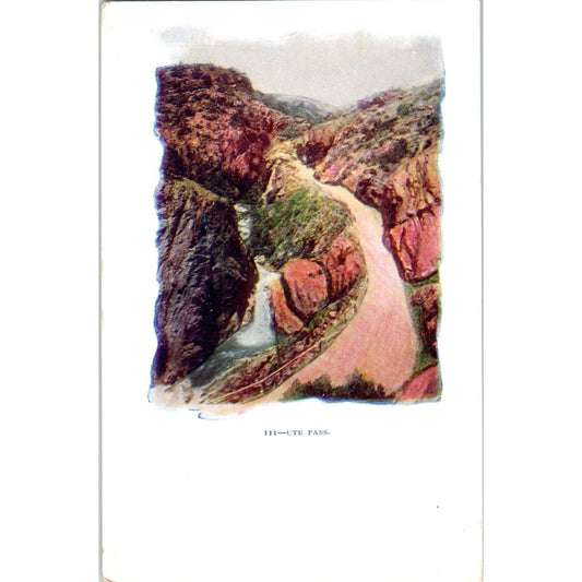 Ute Pass c1905 Colorado Original Postcard TK1-29