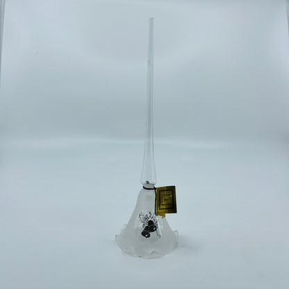 Mid Century Long Stem Hand Blown Glass Bell Frosted Glass by Ferenc Gilman SC4