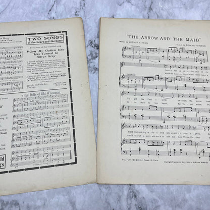 1903 The Arrow and the Maid Sheet Music Arthur A. Penn Edward Hutchinson TH1