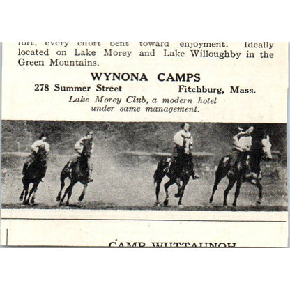 Victory Knoll Camp Elizabeth M. Gearon Boston MA - 1921 Original Ad TJ7-S8