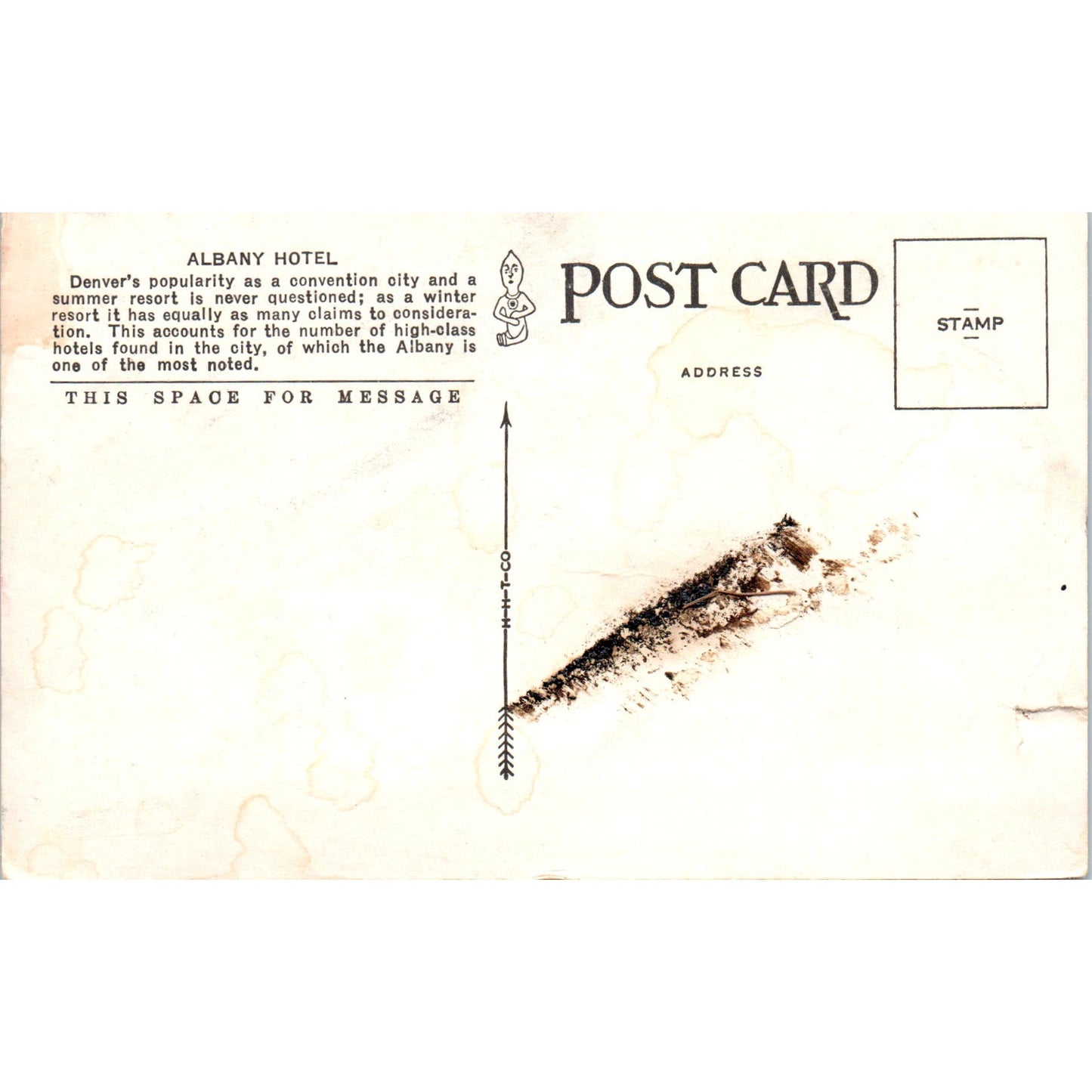 Albany Hotel Denver Colorado Original Postcard P2-2