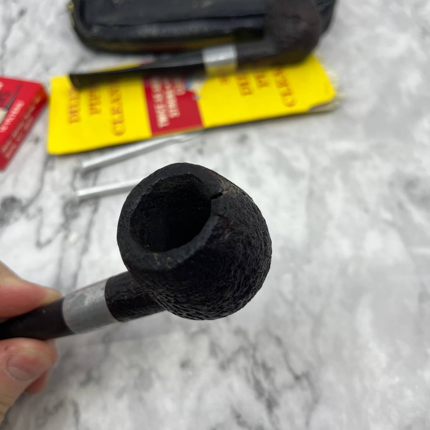 Vintage Tobacco Smoking Estate Pipe and Accessories Lot TJ9-3