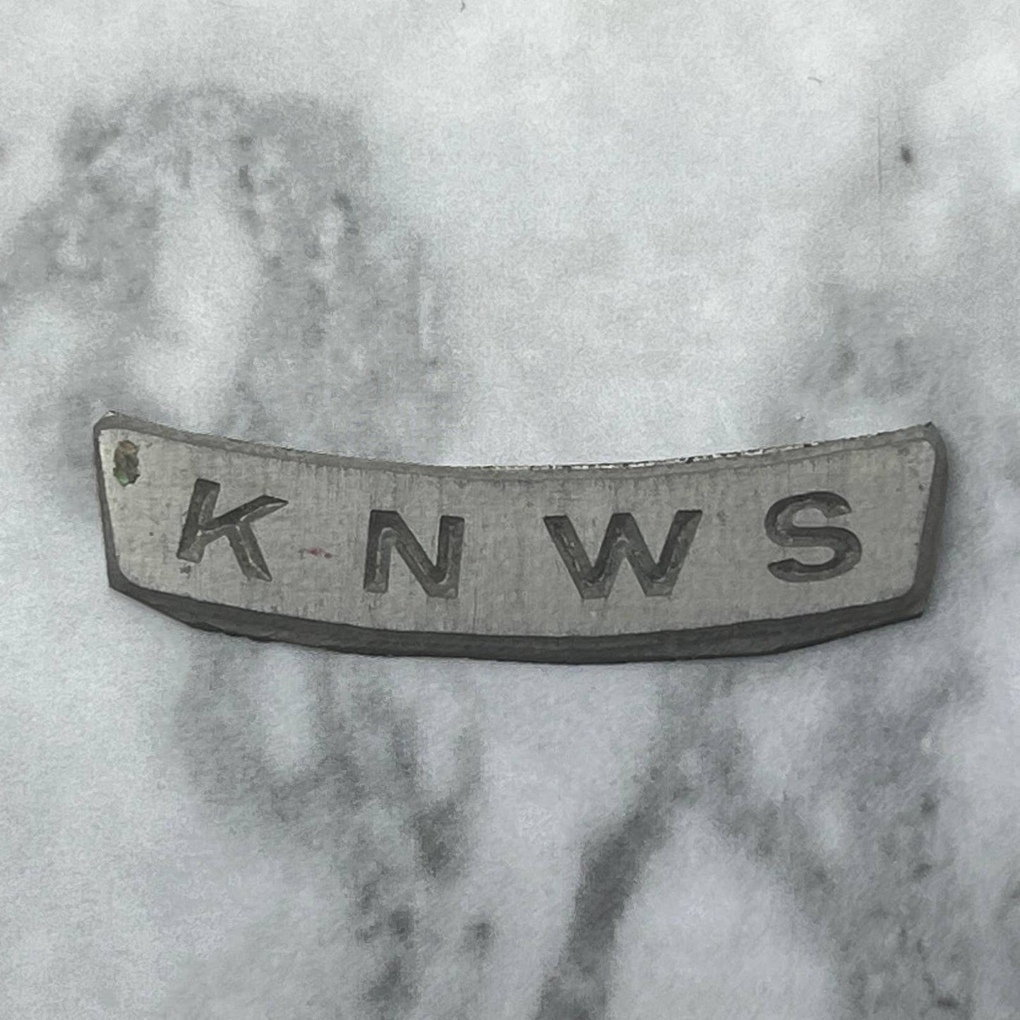 Vintage Letterpress Printers Block Plate TV Radio Call Letters KNWS SE840