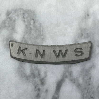Vintage Letterpress Printers Block Plate TV Radio Call Letters KNWS SE840