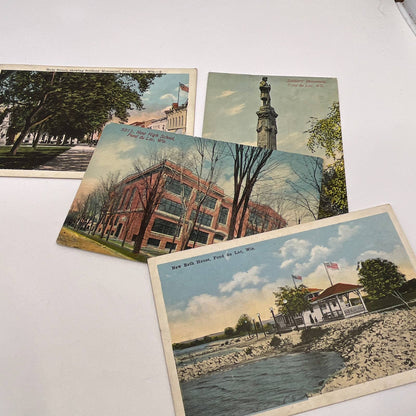 Lot of 20 Antique Postcards From Fond Du Lac Wisconsin TF5