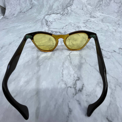 OTE TART Cat Eye Glasses Eyeglasses Frames Vintage Amber Brown 5.75” TA9