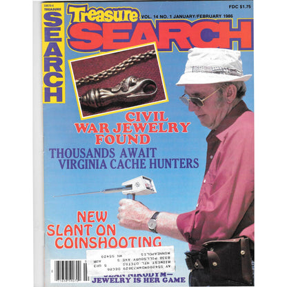 Treasure Search Magazine 1986 Jan/Feb Metal Detecting Gold Diamonds M2