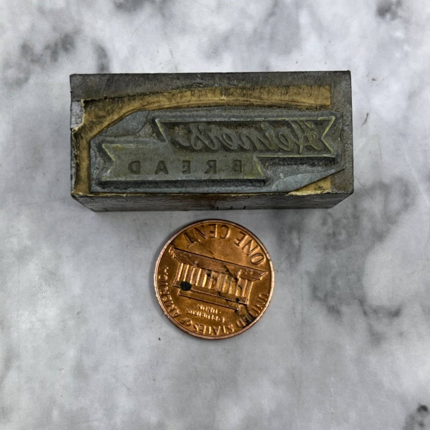 Vintage Printing Letterpress Printers Block Plate Heiner’s Bread TJ516
