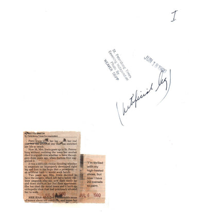 1983 Press Photo Cycling Patti Irwin Bikes With Artificial Leg Miami FL 8x10 AD3